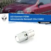 0 Retromarcia LED Renault Clio II Mk2 1998 - 2004: P21W Kannon P21W: Lampadina retromarcia LED Kannon