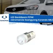 0 Retromarcia LED Ssangyong Korando Mk2 1996 - 2006: P21W BackBeam P21W: Led BackBeam v2.0 Cannone Luce Retromarcia Canbus