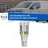 0 Retromarcia LED T15 BackBeam4 per Opel Combo D  2012 - 2018 T15: Lampadina LED BackBeam v4.0