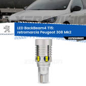 0 Retromarcia LED T15 BackBeam4 per Peugeot 308 Mk2 2013 - 2019 T15: Lampadina LED BackBeam v4.0