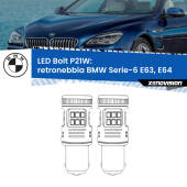0 Retronebbia LED BMW Serie-6 E63, E64 2004 - 2010: P21W Bolt P21W: LED Bolt Rossi (Coppia)