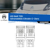 0 Retronebbia LED Citroën C-Zero 2010 - 2019: T20 Bolt T20: LED Bolt Rossi (Coppia)