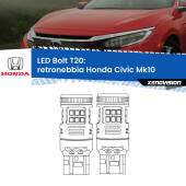 0 Retronebbia LED Honda Civic Mk10 2016 - 2020: T20 Bolt T20: LED Bolt Rossi (Coppia)