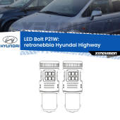 0 Retronebbia LED Hyundai Highway 2000 - 2004: P21W Bolt P21W: LED Bolt Rossi (Coppia)
