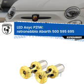 0 Retronebbia LED per Abarth 500 595 695 2008 - 2014: P21W Asyc P21W: LED Asyc Canbus Rosso (Coppia)