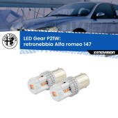 0 Retronebbia LED per Alfa romeo 147 2000 - 2010: P21W Gear P21W: Gear LED Rossi (Coppia)