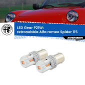 0 Retronebbia LED per Alfa romeo Spider 115 1971 - 1993: P21W Gear P21W: Gear LED Rossi (Coppia)
