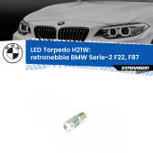 0 Retronebbia LED per BMW Serie-2 F22, F87 2012 - 2015: H21W Torpedo H21W (BAY9S): LED Torpedo Canbus Rosso