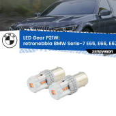 0 Retronebbia LED per BMW Serie-7 E65, E66, E67 2005 - 2008: P21W Gear P21W: Gear LED Rossi (Coppia)