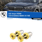 0 Retronebbia LED per BMW X1 F48 2016 - 2021: P21W Asyc P21W: LED Asyc Canbus Rosso (Coppia)