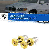 0 Retronebbia LED per BMW X5 E53 1999 - 2005: P21W Asyc P21W: LED Asyc Canbus Rosso (Coppia)