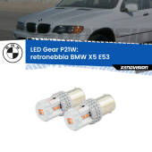 0 Retronebbia LED per BMW X5 E53 1999 - 2005: P21W Gear P21W: Gear LED Rossi (Coppia)