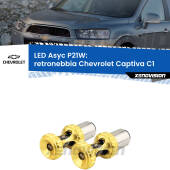 0 Retronebbia LED per Chevrolet Captiva C1 2006 - 2018: P21W Asyc P21W: LED Asyc Canbus Rosso (Coppia)