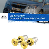0 Retronebbia LED per Chevrolet Cruze J300 2009 - 2019: P21W Asyc P21W: LED Asyc Canbus Rosso (Coppia)