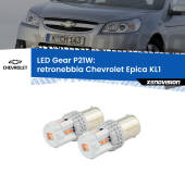 0 Retronebbia LED per Chevrolet Epica KL1 2005 - 2011: P21W Gear P21W: Gear LED Rossi (Coppia)