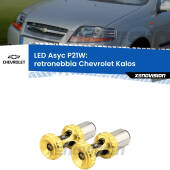 0 Retronebbia LED per Chevrolet Kalos  2005 - 2008: P21W Asyc P21W: LED Asyc Canbus Rosso (Coppia)