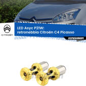 0 Retronebbia LED per Citroën C4 Picasso 2006 - 2013: P21W Asyc P21W: LED Asyc Canbus Rosso (Coppia)