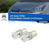 0 Retronebbia LED per Citroën C4 Picasso 2006 - 2013: P21W Gear P21W: Gear LED Rossi (Coppia)