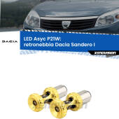 0 Retronebbia LED per Dacia Sandero I 2008 - 2012: P21W Asyc P21W: LED Asyc Canbus Rosso (Coppia)