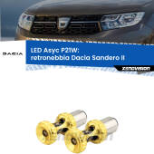 0 Retronebbia LED per Dacia Sandero II 2012 in poi: P21W Asyc P21W: LED Asyc Canbus Rosso (Coppia)