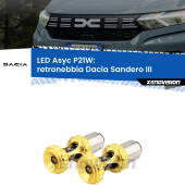 0 Retronebbia LED per Dacia Sandero III 2020 in poi: P21W Asyc P21W: LED Asyc Canbus Rosso (Coppia)