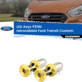 0 Retronebbia LED per Ford Transit Custom 2012 - 2022: P21W Asyc P21W: LED Asyc Canbus Rosso (Coppia)