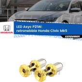 0 Retronebbia LED per Honda Civic Mk5 1991 - 1994: P21W Asyc P21W: LED Asyc Canbus Rosso (Coppia)
