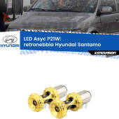 0 Retronebbia LED per Hyundai Santamo  1998 - 2002: P21W Asyc P21W: LED Asyc Canbus Rosso (Coppia)
