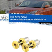 0 Retronebbia LED per Hyundai Veloster FS 2011 - 2017: P21W Asyc P21W: LED Asyc Canbus Rosso (Coppia)