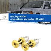 0 Retronebbia LED per Mercedes 190 W201 1982 - 1993: P21W Asyc P21W: LED Asyc Canbus Rosso (Coppia)