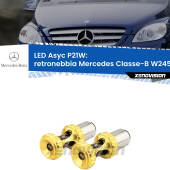 0 Retronebbia LED per Mercedes Classe-B W245 2005 - 2011: P21W Asyc P21W: LED Asyc Canbus Rosso (Coppia)