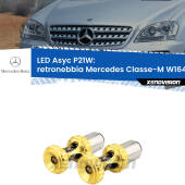 0 Retronebbia LED per Mercedes Classe-M W164 prima serie: P21W Asyc P21W: LED Asyc Canbus Rosso (Coppia)