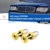 0  Retronebbia LED per Mercedes Classe-S W140 1991 - 1994: p21/5w Asyc P21/5W: Asyc LED Rossi (Coppia)