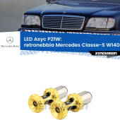 0 Retronebbia LED per Mercedes Classe-S W140 1995 - 1998: P21W Asyc P21W: LED Asyc Canbus Rosso (Coppia)