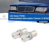 0 Retronebbia LED per Mercedes Classe-S W140 1995 - 1998: P21W Gear P21W: Gear LED Rossi (Coppia)
