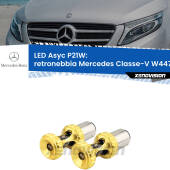 0 Retronebbia LED per Mercedes Classe-V W447 2014 in poi: P21W Asyc P21W: LED Asyc Canbus Rosso (Coppia)