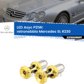 0 Retronebbia LED per Mercedes SL R230 2001 - 2012: P21W Asyc P21W: LED Asyc Canbus Rosso (Coppia)