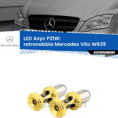 0 Retronebbia LED per Mercedes Vito W639 2003 - 2012: P21W Asyc P21W: LED Asyc Canbus Rosso (Coppia)
