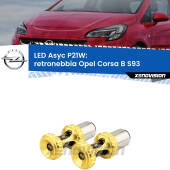 0 Retronebbia LED per Opel Corsa B S93 1993 - 2000: P21W Asyc P21W: LED Asyc Canbus Rosso (Coppia)