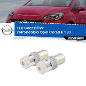 0 Retronebbia LED per Opel Corsa B S93 1993 - 2000: P21W Gear P21W: Gear LED Rossi (Coppia)