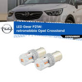 0 Retronebbia LED per Opel Crossland  2017 in poi: P21W Gear P21W: Gear LED Rossi (Coppia)