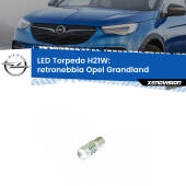 0 Retronebbia LED per Opel Grandland  2017 in poi: H21W Torpedo H21W (BAY9S): LED Torpedo Canbus Rosso