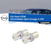 0 Retronebbia LED per Opel Omega A V87 1986 - 1994: P21W Gear P21W: Gear LED Rossi (Coppia)
