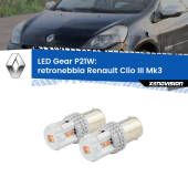 0 Retronebbia LED per Renault Clio III  2005 - 2011: P21W Gear P21W: Gear LED Rossi (Coppia)