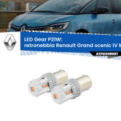 0 Retronebbia LED per Renault Grand scenic IV Mk4 2016 - 2022: P21W Gear P21W: Gear LED Rossi (Coppia)