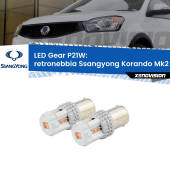 0 Retronebbia LED per Ssangyong Korando Mk2 1996 - 2006: P21W Gear P21W: Gear LED Rossi (Coppia)