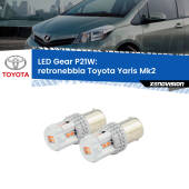 0 Retronebbia LED per Toyota Yaris Mk2 2005 - 2010: P21W Gear P21W: Gear LED Rossi (Coppia)
