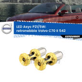 0 Retronebbia LED per Volvo C70 II 542 2006 - 2009: p21/5w Asyc P21/5W: Asyc LED Rossi (Coppia)