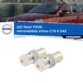 0 Retronebbia LED per Volvo C70 II 542 2010 - 2013: P21W Gear P21W: Gear LED Rossi (Coppia)