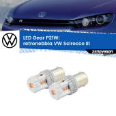 0 Retronebbia LED per VW Scirocco III 2008 - 2017: P21W Gear P21W: Gear LED Rossi (Coppia)